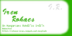 iren rohacs business card